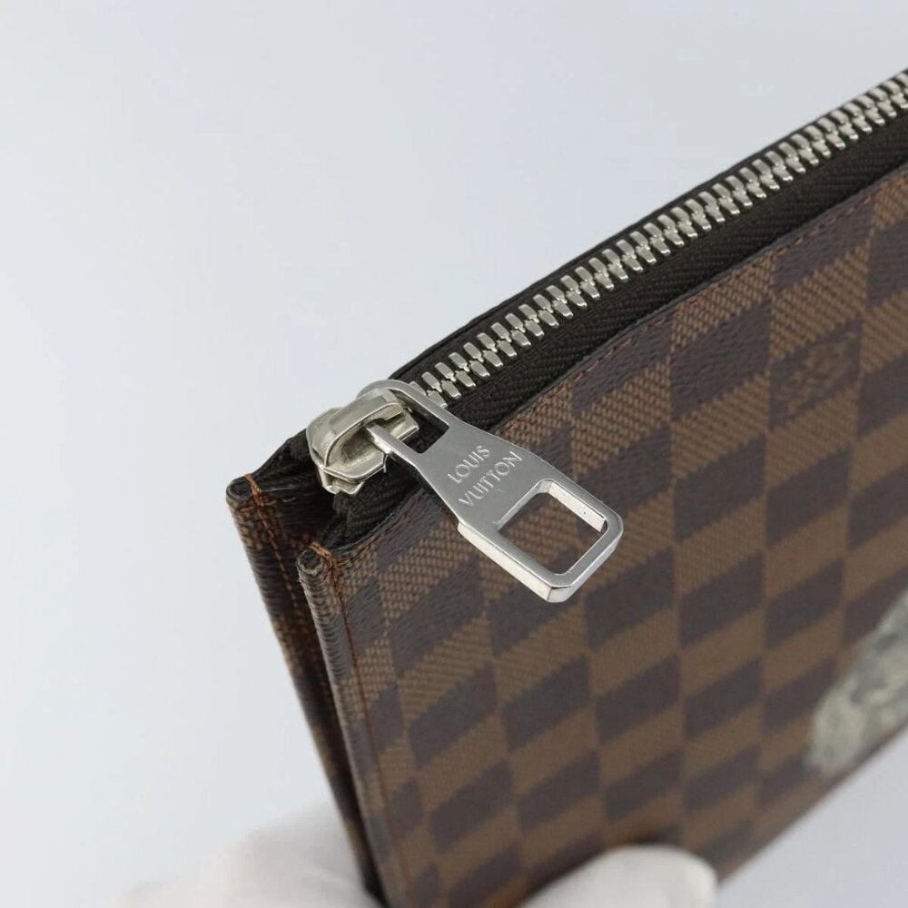 LOUIS VUITTON Damier Savannah Pochette Jules GM Clutch Bag - Picture 10 of 16